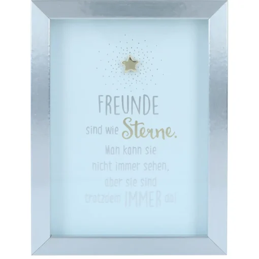 Mini-Bilderrahmen "Freunde sind wie Sterne" Silber