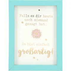 Mini-Bilderrahmen mit Schriftzug "Großartig"