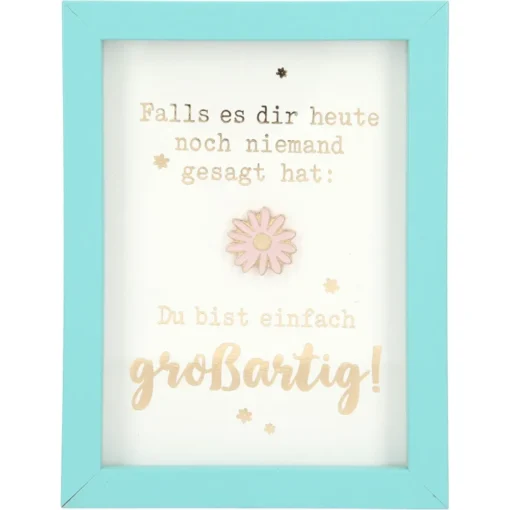 Mini-Bilderrahmen mit Schriftzug "Großartig"