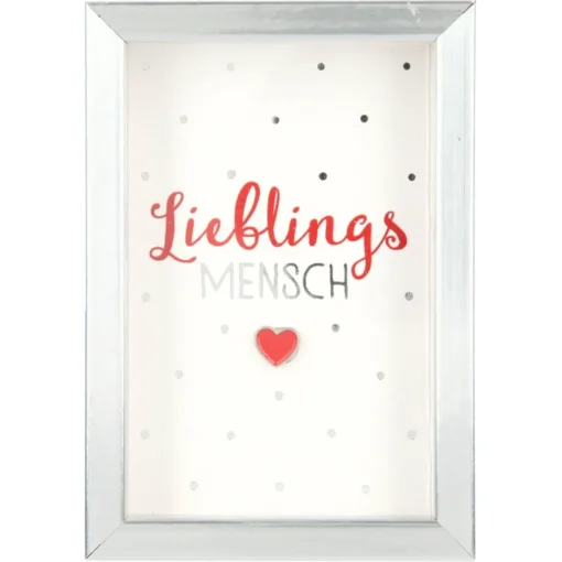 Mini-Bilderrahmen mit Schriftzug "Lieblingsmensch"