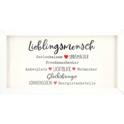 Mini-Bilderrahmen mit Schriftzug "Lieblingsmensch"