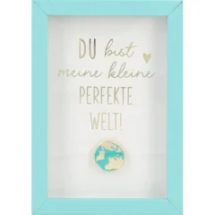 Mini-Bilderrahmen mit Schriftzug "Perfekte Welt"