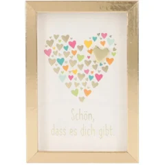 Mini-Bilderrahmen mit Schriftzug "Schön, dass es dich gibt"