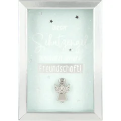 Mini-Bilderrahmen mit Schriftzug "Schutzengel für Freundschaft"
