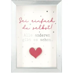 Mini-Bilderrahmen mit Schriftzug "Sei einfach du selbst!"