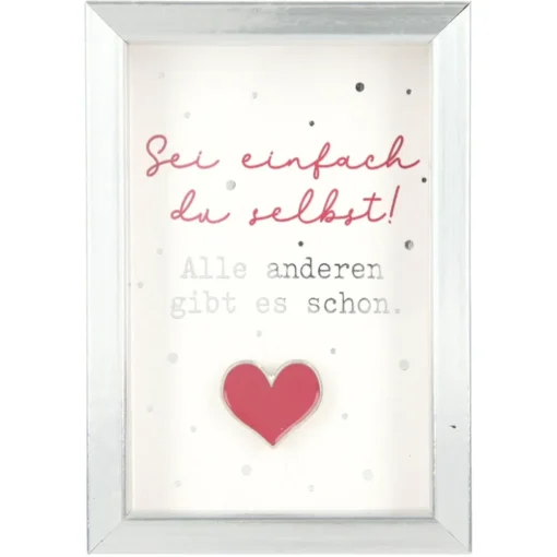 Mini-Bilderrahmen mit Schriftzug "Sei einfach du selbst!"