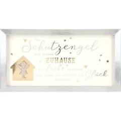Mini-Bilderrahmen mit Schriftzug "Ein Schutzengel Zuhause"