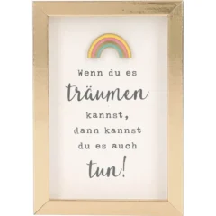 Mini-Bilderrahmen mit Schriftzug "Träumen"