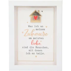 Mini-Bilderrahmen mit Schriftzug "Zuhause"