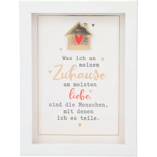 Mini-Bilderrahmen mit Schriftzug "Zuhause"