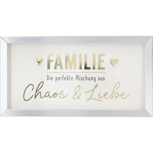 Mini-Bilderrahmen mit Schriftzug "Familie"