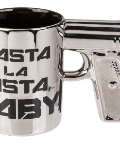 Tasse „Hasta la vista baby“ mit Pistolengriff