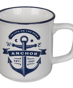 Becher in Emaille-Optik "Anchor"