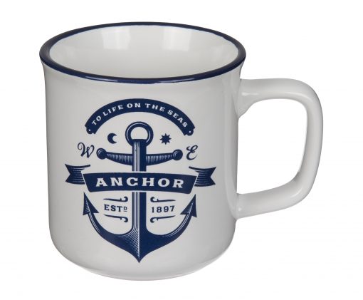 Becher in Emaille-Optik "Anchor"