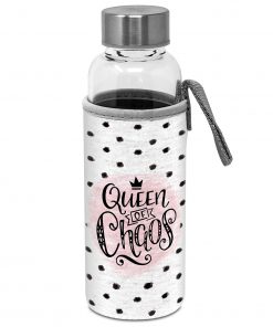 ppd Glasflasche "Queen of Chaos" mit Schutzhülle