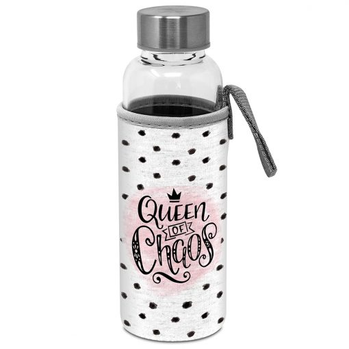 ppd Glasflasche "Queen of Chaos" mit Schutzhülle