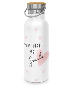 ppd Edelstahl-Thermosflasche "You make me smile"