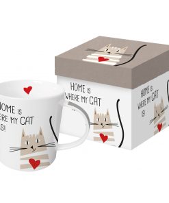 ppd Tasse "Home Cat" in Geschenkbox