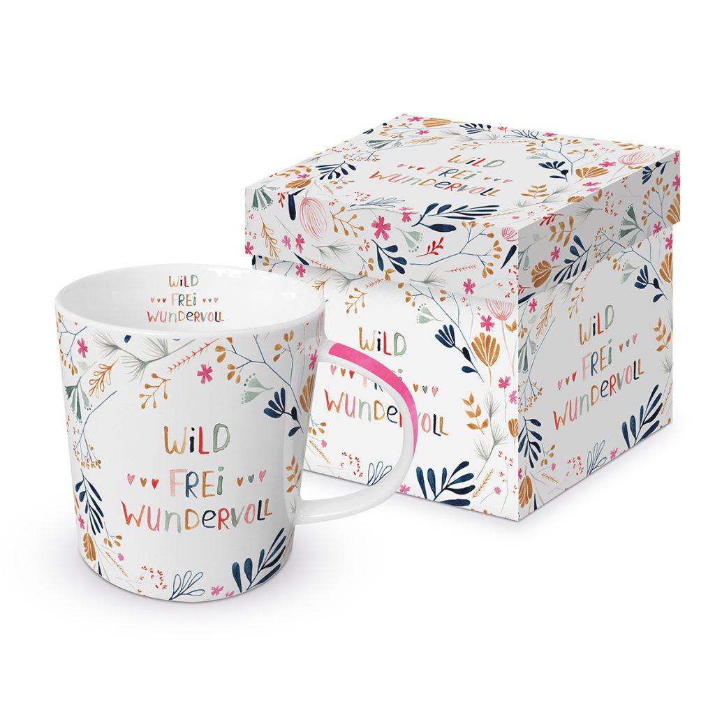 ppd Tasse "Wild, Frei, Wundervoll" in Geschenkbox