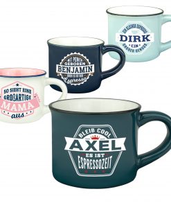 Personalisierte Espresso-Tasse mit Namen