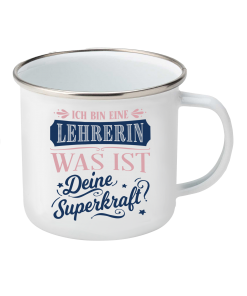 Top-Lady Emaille-Becher Lehrerin