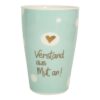 Mea-Living Tasse mit Henkel “Verstand aus, Mut an!” blau