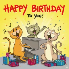 Archie's Hit Mix Musikkarte "Birthday Cats"