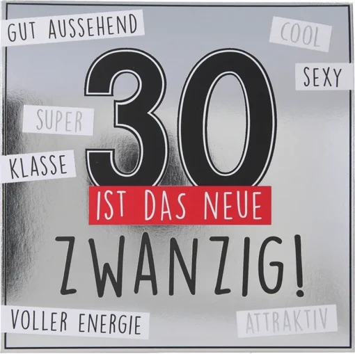 Pop-up-Musikkarte "Das neue Zwanzig" mit Licht-Effekt, zum 30. Geburtstag
