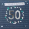 Pop-up-Musikkarte "50 Happy Birthday" mit Licht-Effekt