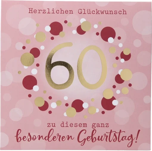 Pop-up-Musikkarte "60. Geburtstag" mit Licht-Effekt