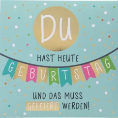 Pop-up-Musikkarte "Du hast Geburtstag" mit Licht-Effekt