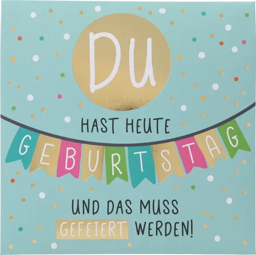 Pop-up-Musikkarte "Du hast Geburtstag" mit Licht-Effekt