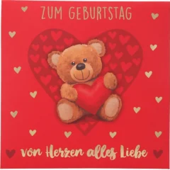 Pop-up-Musikkarte "Alles liebe" mit Licht-Effekt