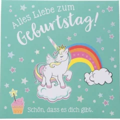 Pop-up-Musikkarte "Einhorn" mit Licht-Effekt