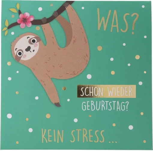 Pop-up-Musikkarte "Kein Stress" mit Licht-Effekt