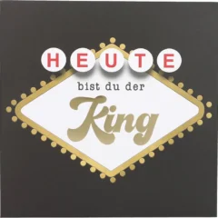 Pop-up-Musikkarte "Heute bist du der King" mit Licht-Effekt