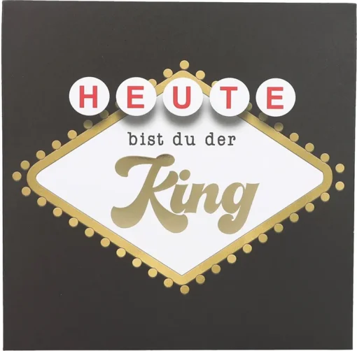 Pop-up-Musikkarte "Heute bist du der King" mit Licht-Effekt