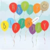 Pop-Up Musikkarte "Happy Birthday" Luftballons mit Licht-Effekt