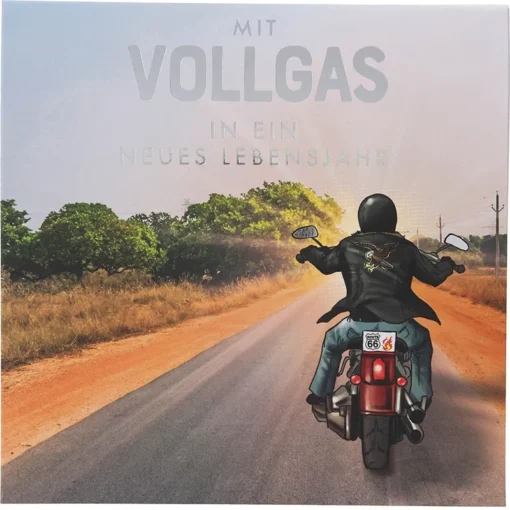Pop-up-Musikkarte "Vollgas" mit Licht-Effekt