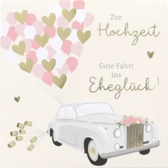 Pop-up-Musikkarte "Gute Fahrt" mit Licht-Effekt
