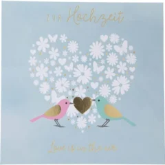 Pop-up-Musikkarte "Love is in the air" mit Licht-Effekt