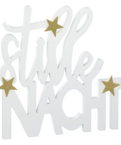 Schriftzug "Stille Nacht" aus Holz