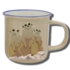 Handgemachte Tasse mit Erdmännchen-Motiv und Wunschname
