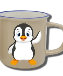 Handgemachte Tasse "Pinguin" mit Wunschname