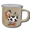 Handgemachte Tasse "Kuh" mit Wunschname