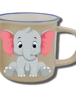 Handgemachte Tasse "Elefant" mit Wunschname