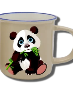 Handgemachte Tasse "Panda" mit Wunschname