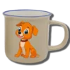 Handgemachte Tasse "Hund" mit Wunschname