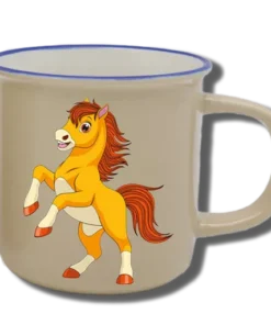 Handgemachte Tasse "Pferd" mit Wunschname