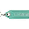 Schlüsselanhänger "Glücksbringer" - Hellblau - Leder *